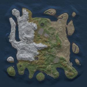 Thumbnail Rust Map: Procedural Map, Size: 3500, Seed: 111560594, 12 Monuments