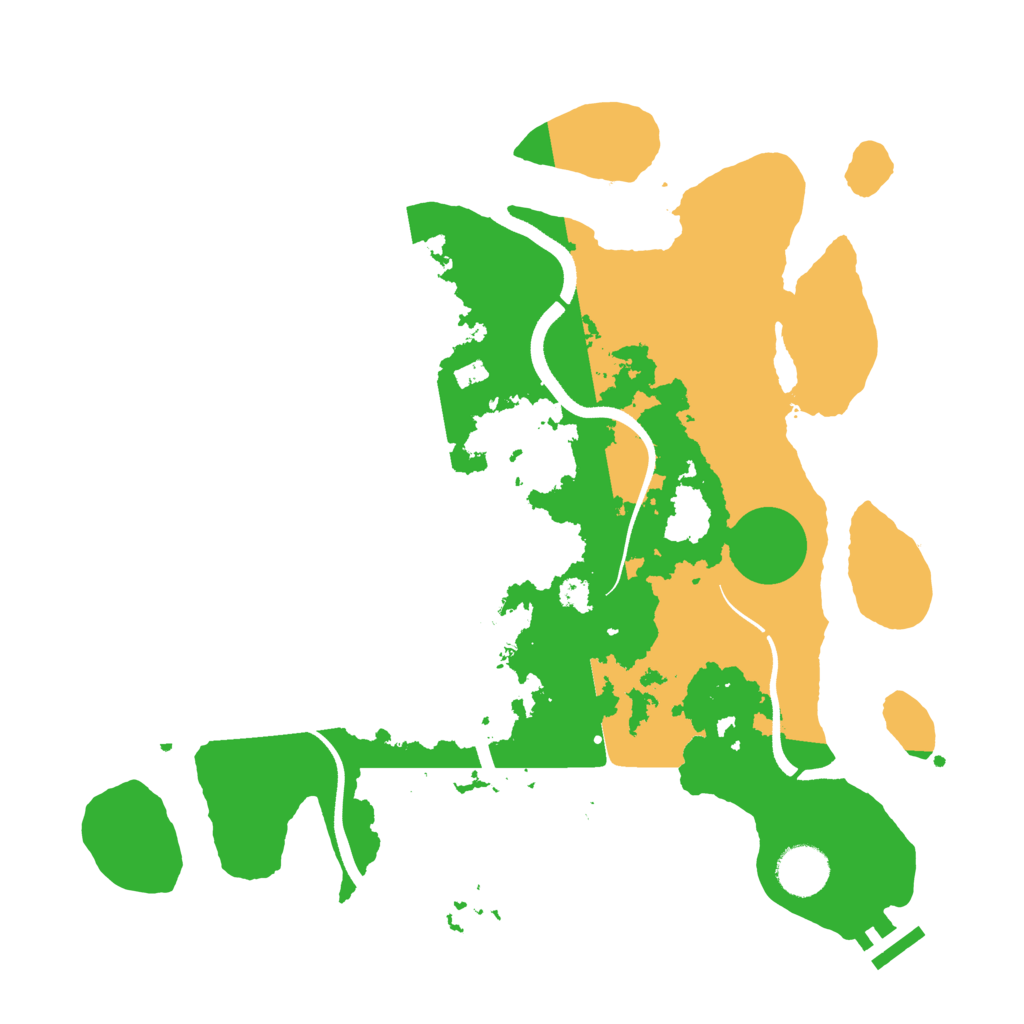 Biome Rust Map: Procedural Map, Size: 3500, Seed: 111560594