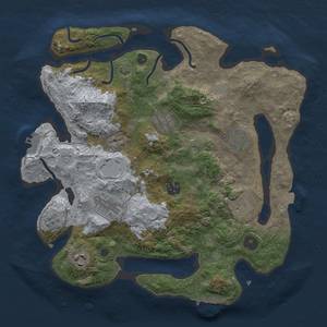 Thumbnail Rust Map: Procedural Map, Size: 3400, Seed: 6169, 15 Monuments