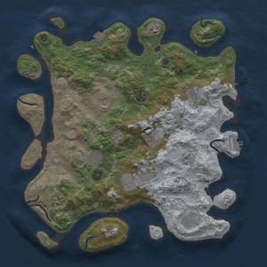 Thumbnail Rust Map: Procedural Map, Size: 3850, Seed: 26651920, 18 Monuments