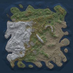 Thumbnail Rust Map: Procedural Map, Size: 4500, Seed: 770969365, 17 Monuments