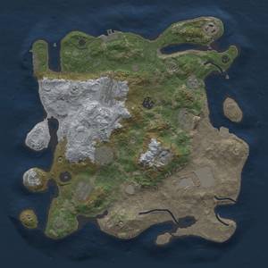 Thumbnail Rust Map: Procedural Map, Size: 3500, Seed: 823305291, 16 Monuments