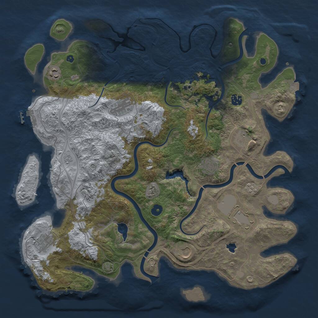 Rust Map: Procedural Map, Size: 4250, Seed: 3214, 15 Monuments