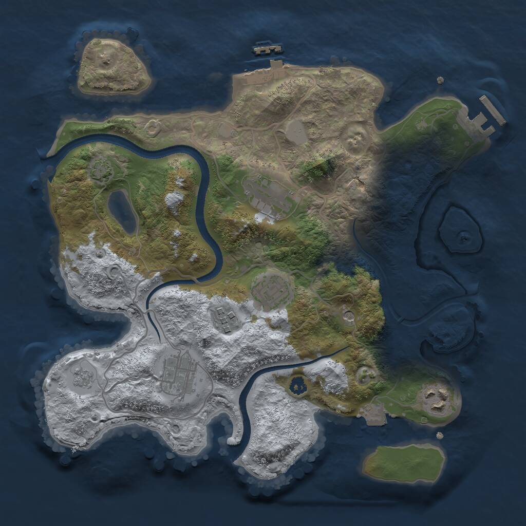 Rust Map: Procedural Map, Size: 3000, Seed: 12894, 11 Monuments