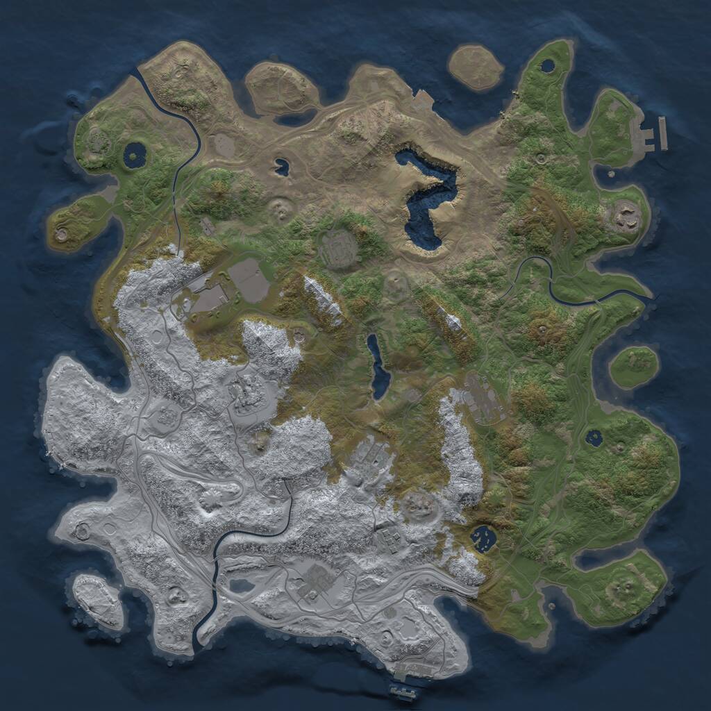 Rust Map: Procedural Map, Size: 4250, Seed: 298972208, 15 Monuments