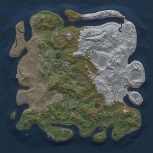 Thumbnail Rust Map: Procedural Map, Size: 4300, Seed: 1184764397, 17 Monuments