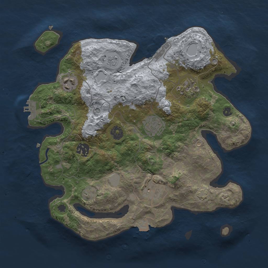 Rust Map: Procedural Map, Size: 3000, Seed: 25940, 13 Monuments