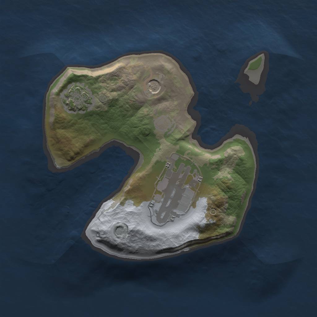 Rust Map: Barren, Size: 1500, Seed: 999999, 5 Monuments
