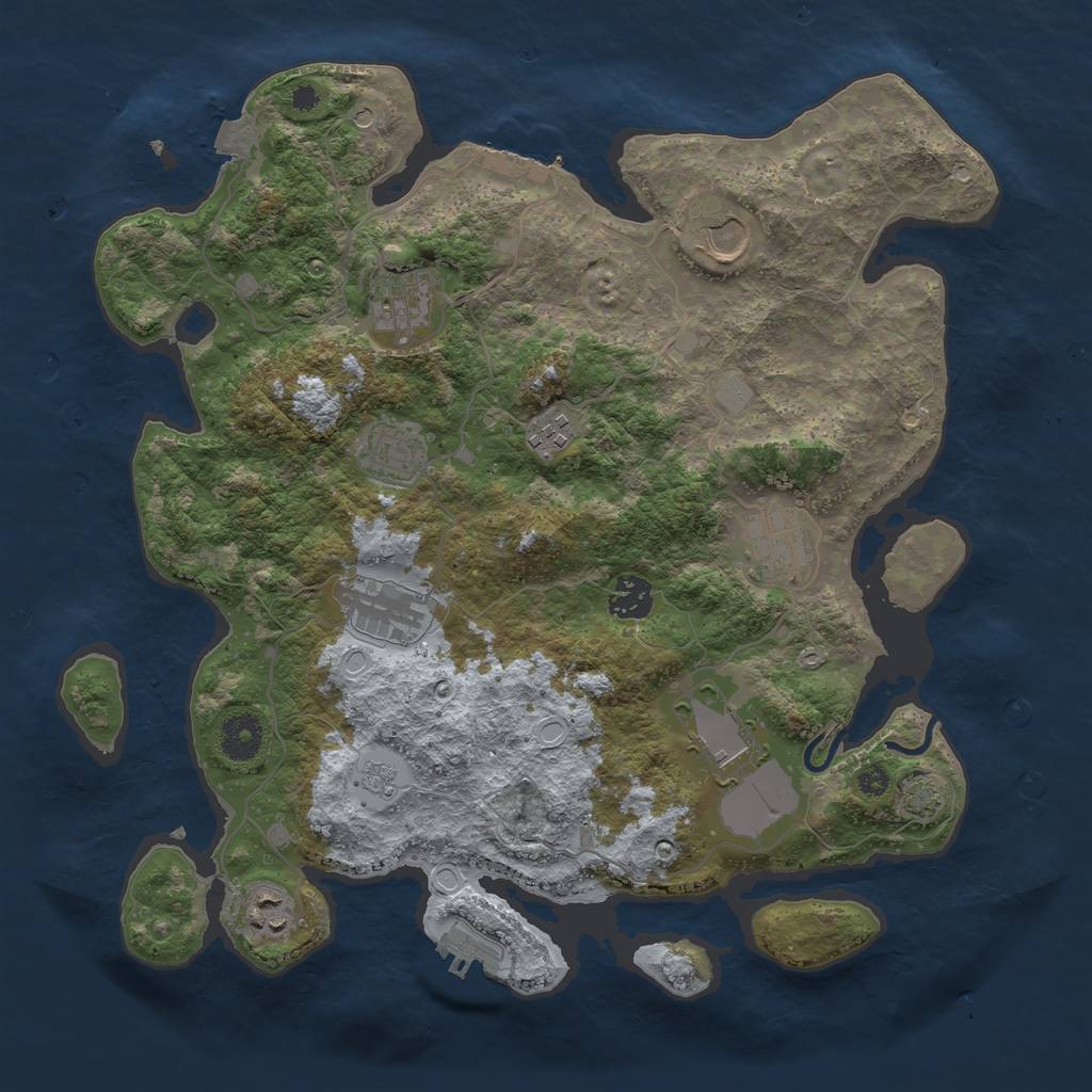 Rust Map: Procedural Map, Size: 3650, Seed: 67100644, 17 Monuments