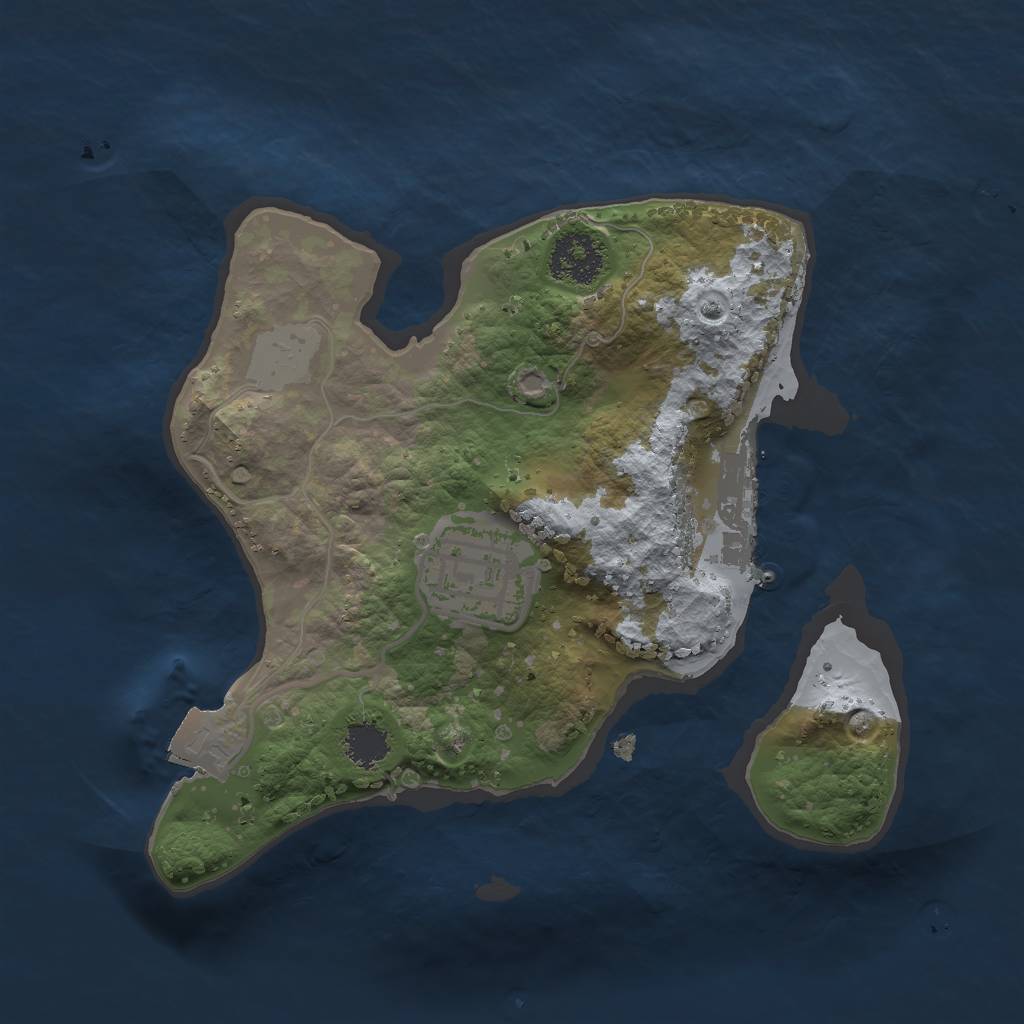 Rust Map: Procedural Map, Size: 2000, Seed: 720400652, 5 Monuments
