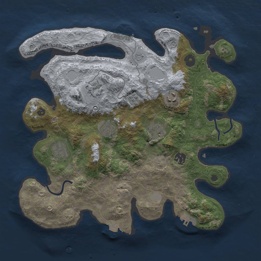Rust Map: Procedural Map, Size: 3400, Seed: 48524165, 15 Monuments