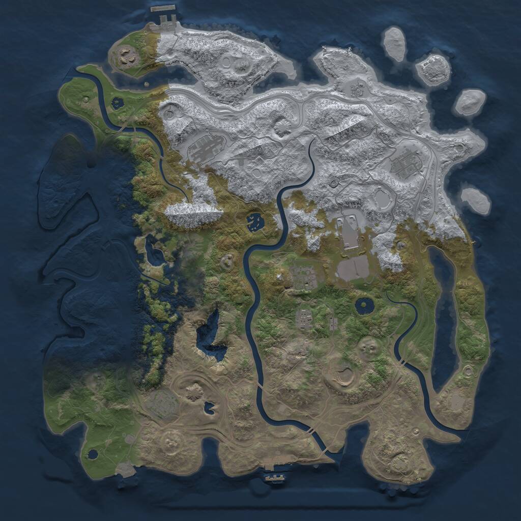 Rust Map: Procedural Map, Size: 4250, Seed: 53261808, 15 Monuments