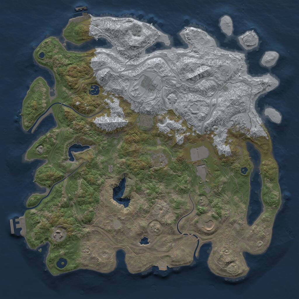 Rust Map: Procedural Map, Size: 4250, Seed: 53261808, 15 Monuments