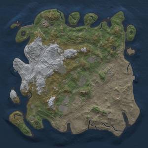 Thumbnail Rust Map: Procedural Map, Size: 4300, Seed: 59259005, 19 Monuments