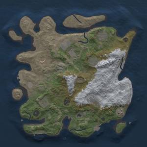 Thumbnail Rust Map: Procedural Map, Size: 3500, Seed: 63247289, 16 Monuments