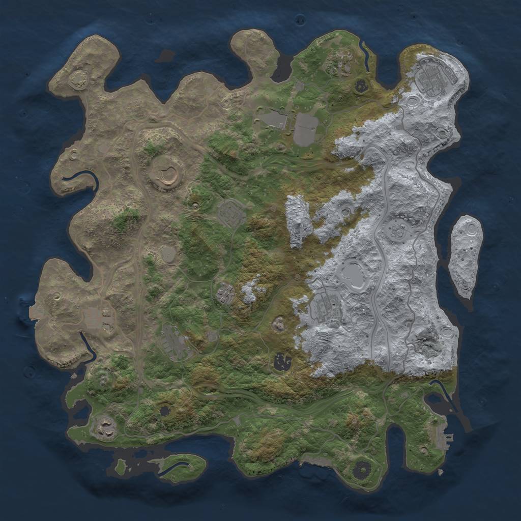 Rust Map: Procedural Map, Size: 4250, Seed: 19705107, 19 Monuments