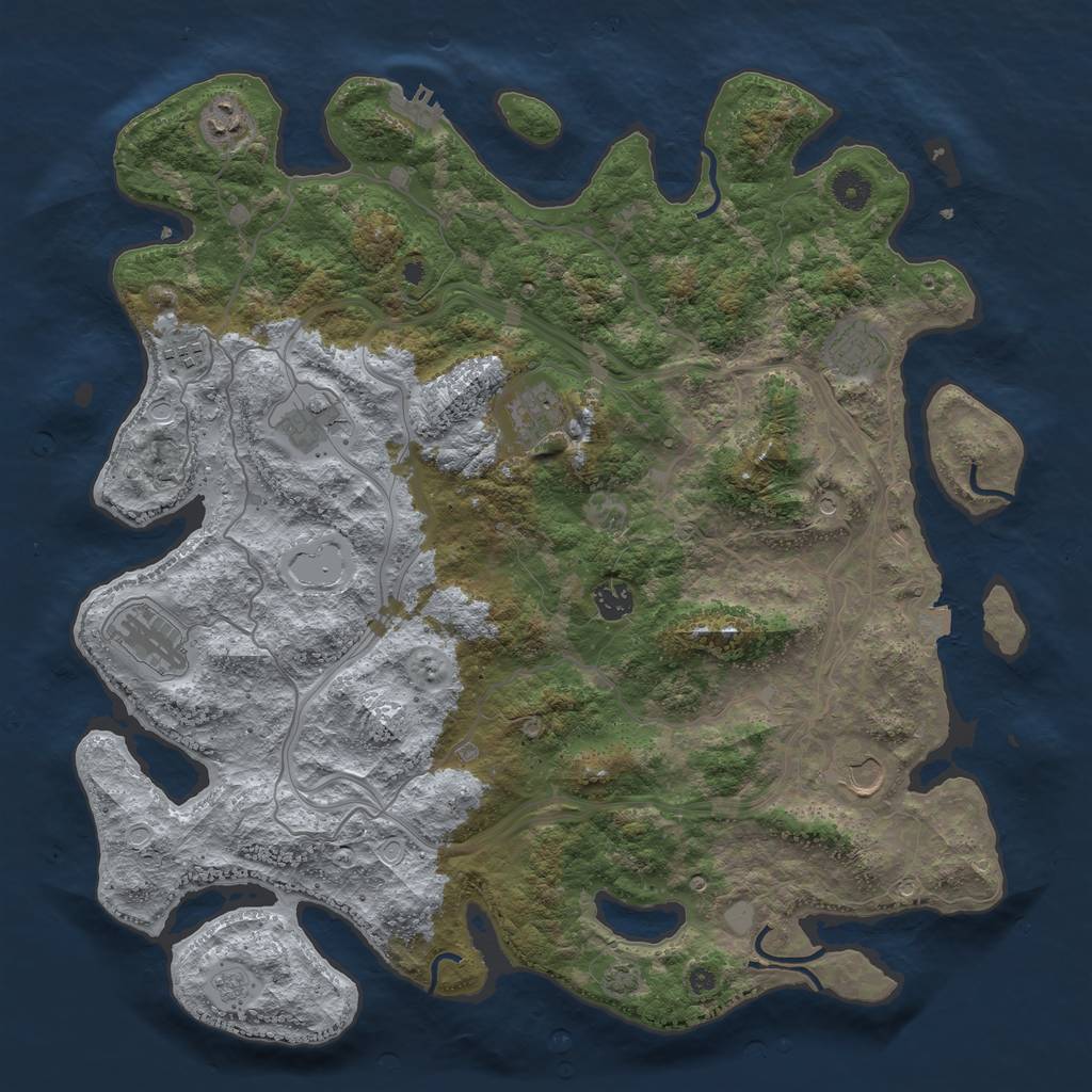 Rust Map: Procedural Map, Size: 4250, Seed: 89084094, 15 Monuments