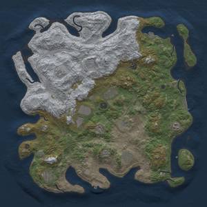 Thumbnail Rust Map: Procedural Map, Size: 4500, Seed: 626662687, 18 Monuments