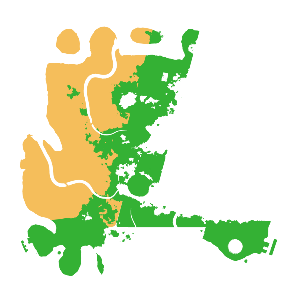 Biome Rust Map: Procedural Map, Size: 3700, Seed: 530452717