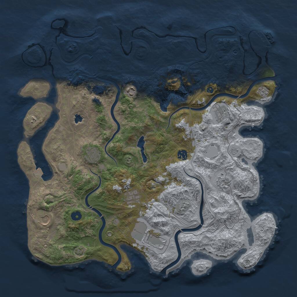 Rust Map: Procedural Map, Size: 4400, Seed: 2078789, 15 Monuments