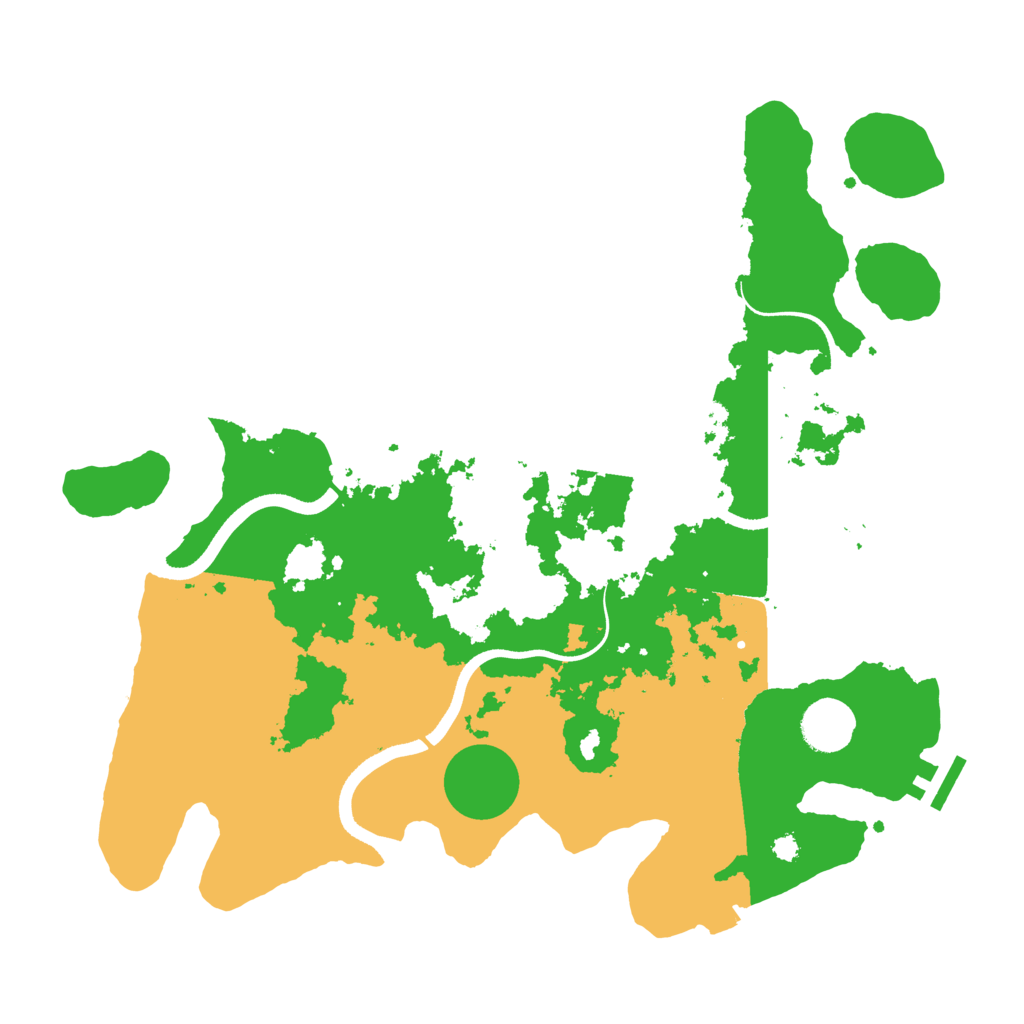 Biome Rust Map: Procedural Map, Size: 3600, Seed: 21010