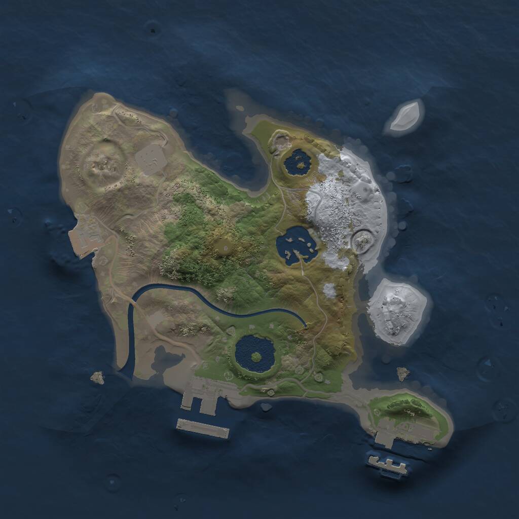 Rust Map: Procedural Map, Size: 2000, Seed: 13158088, 4 Monuments