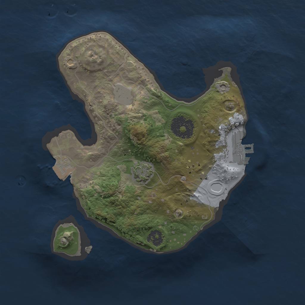 Rust Map: Procedural Map, Size: 2000, Seed: 844900418, 5 Monuments