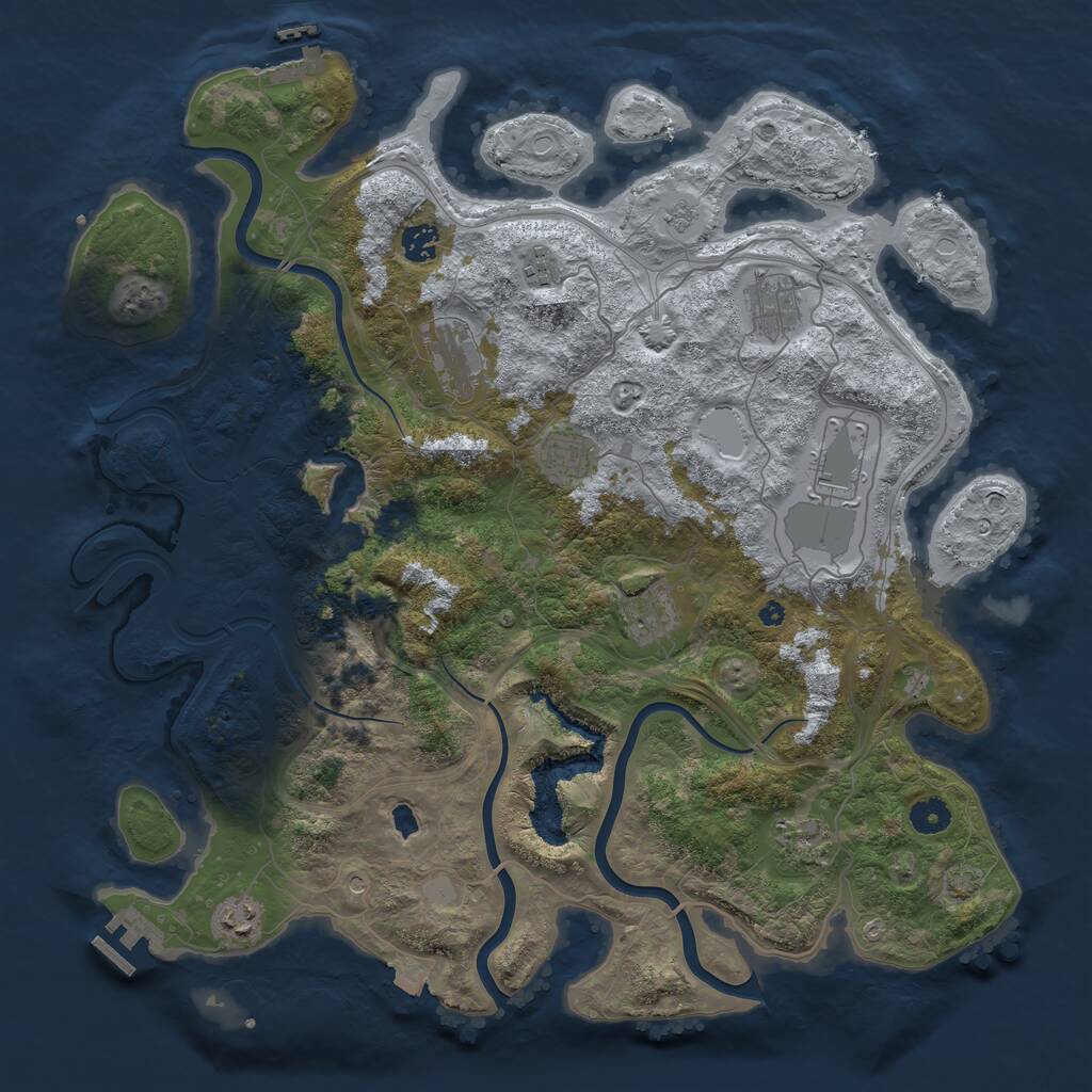 Rust Map: Procedural Map, Size: 4250, Seed: 16779081, 15 Monuments