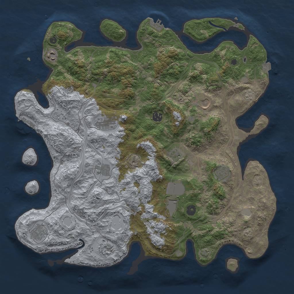 Rust Map: Procedural Map, Size: 4300, Seed: 79060519, 19 Monuments