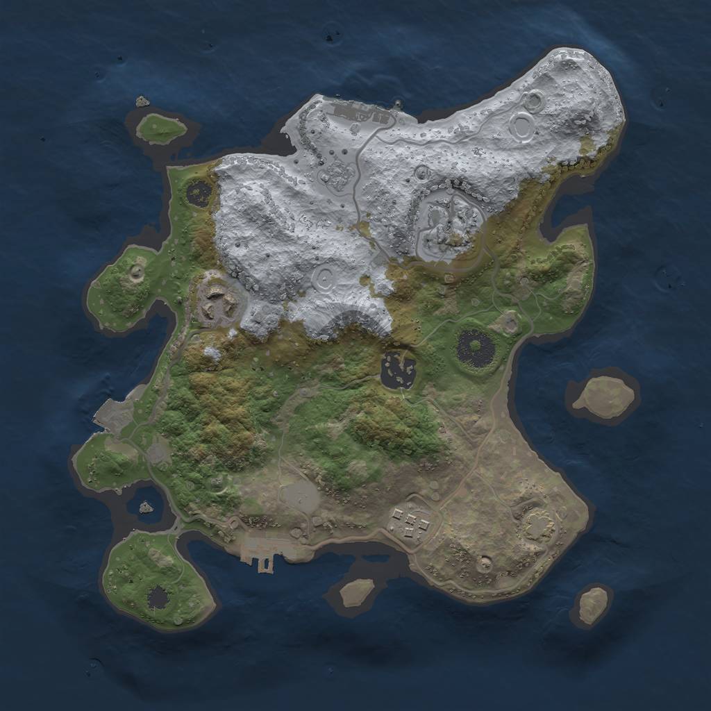 Rust Map: Procedural Map, Size: 2800, Seed: 5999, 11 Monuments