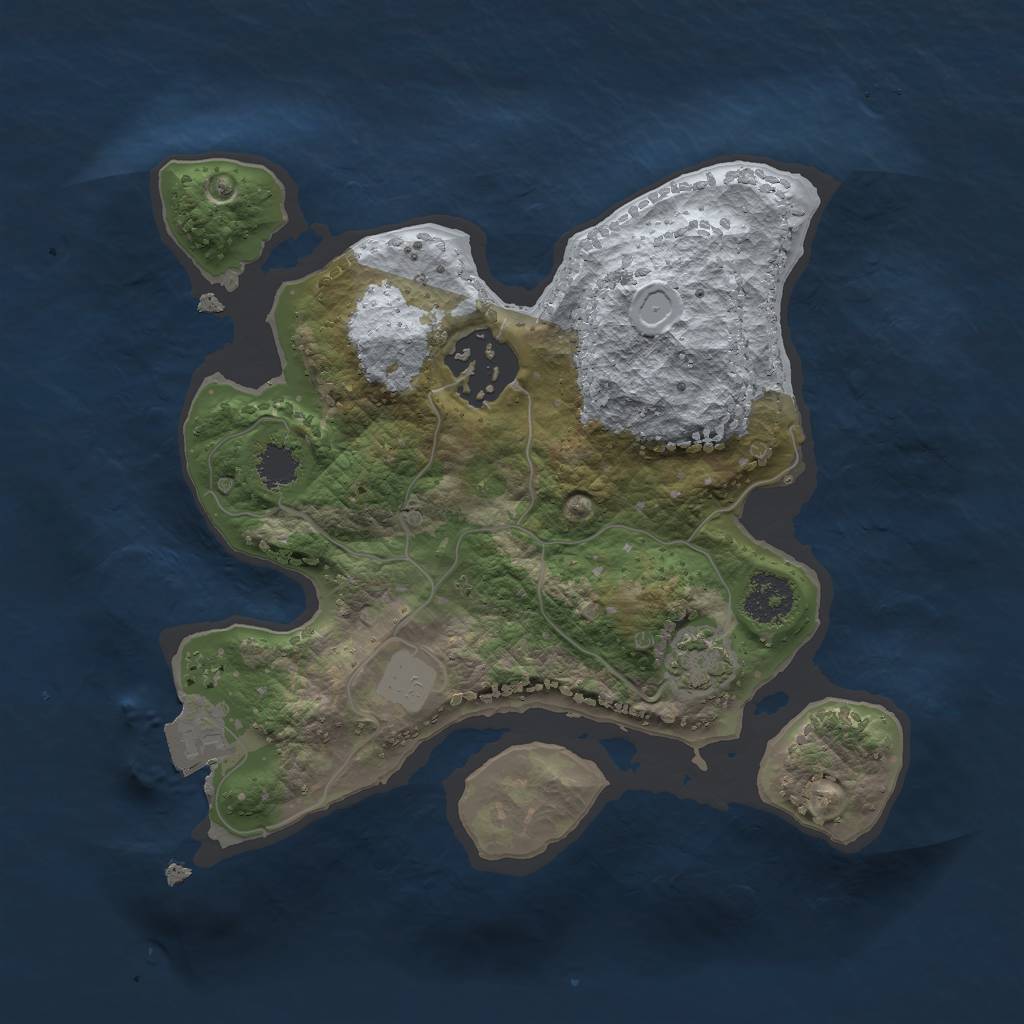 Rust Map: Procedural Map, Size: 2135, Seed: 13825, 5 Monuments
