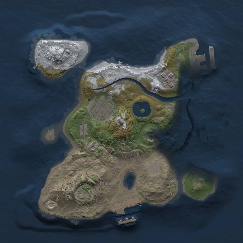 Rust Map: Procedural Map, Size: 2100, Seed: 112165311, 6 Monuments