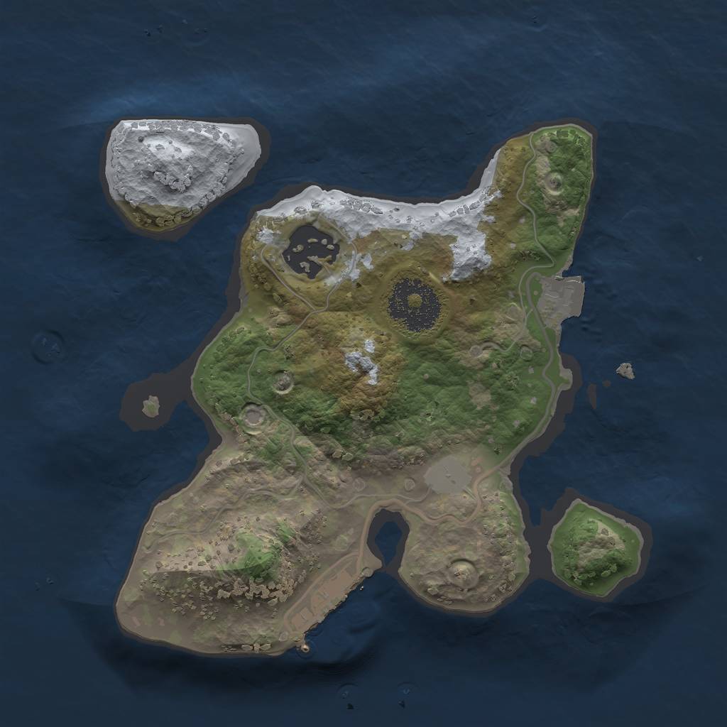 Rust Map: Procedural Map, Size: 2100, Seed: 112165311, 5 Monuments