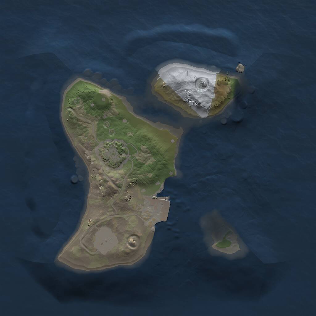 Rust Map: Procedural Map, Size: 1500, Seed: 1245672, 2 Monuments