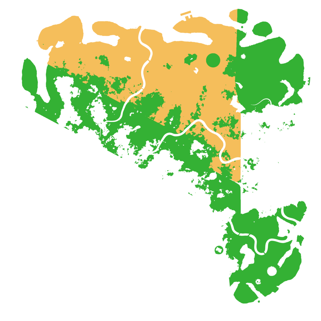 Biome Rust Map: Procedural Map, Size: 6000, Seed: 1561998393