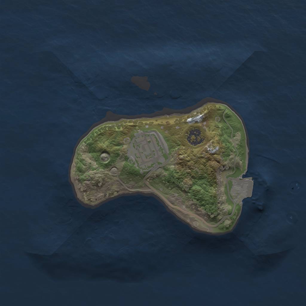 Rust Map: Procedural Map, Size: 1800, Seed: 15480, 4 Monuments