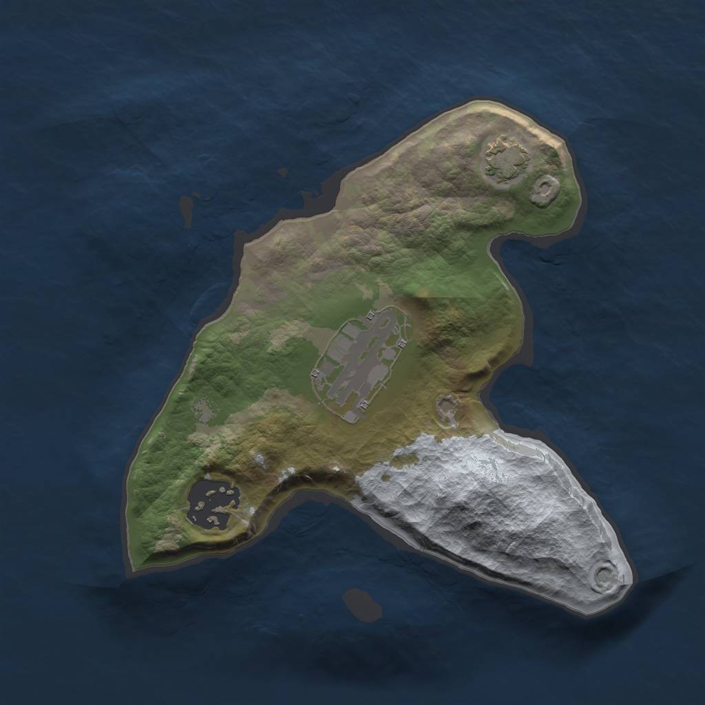 Rust Map: Barren, Size: 2000, Seed: 259852924, 5 Monuments
