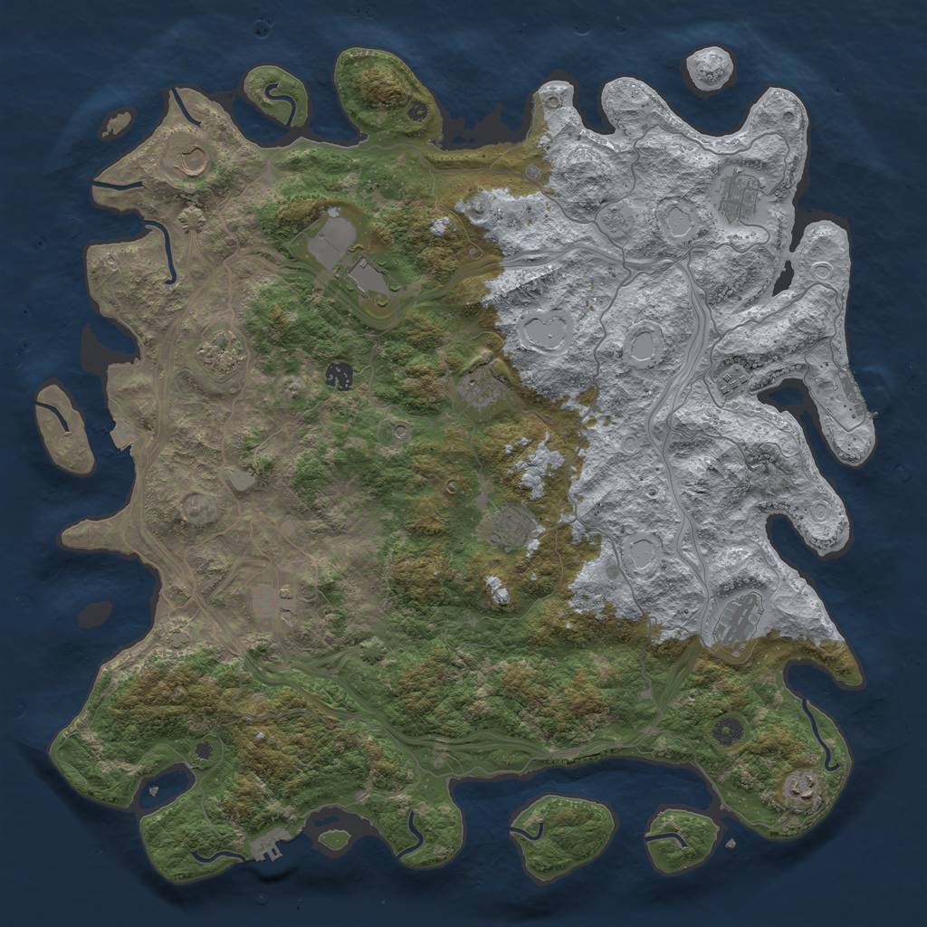 Rust Map: Procedural Map, Size: 4800, Seed: 3426, 19 Monuments