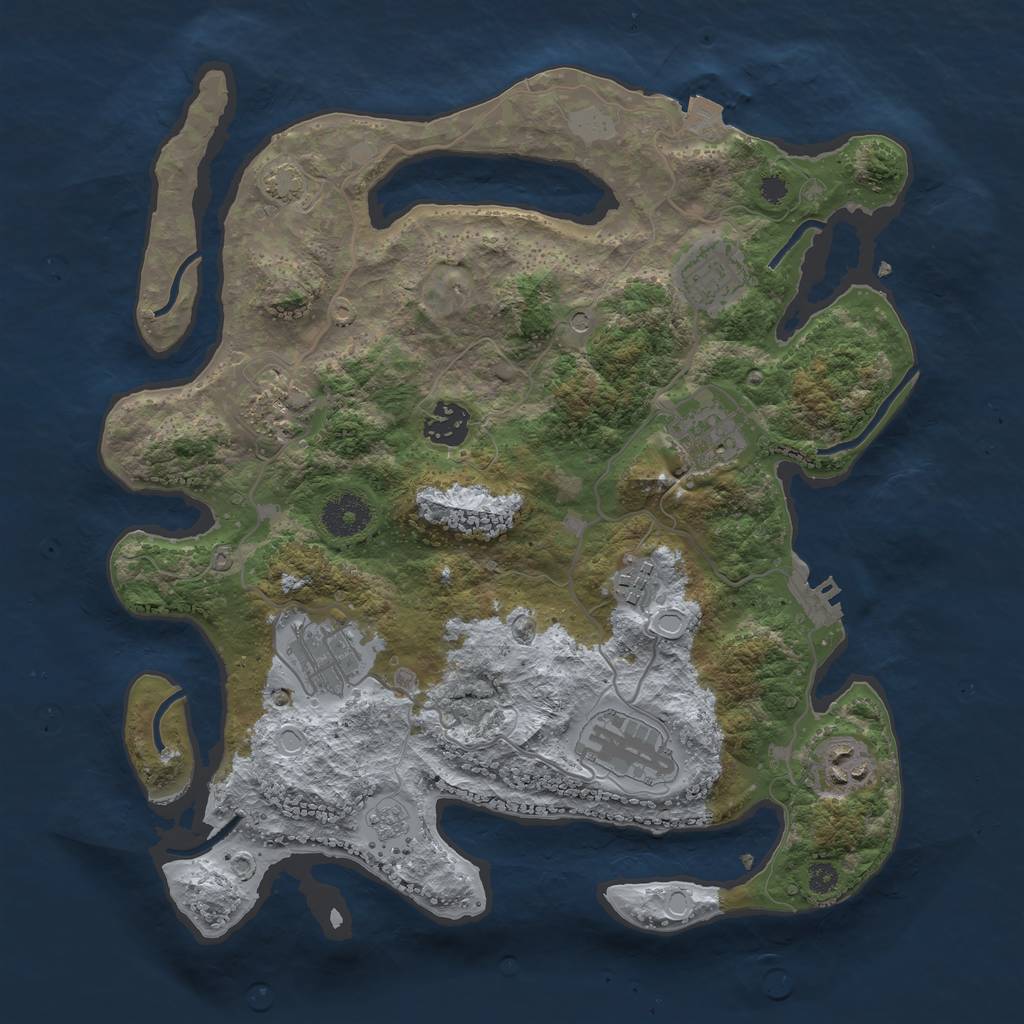 Rust Map: Procedural Map, Size: 3400, Seed: 98317219, 15 Monuments