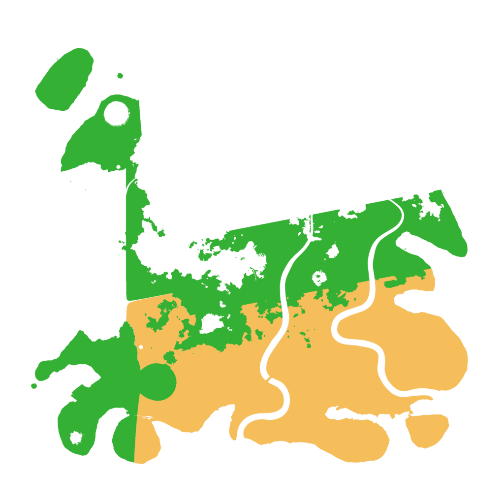 Biome Rust Map: Procedural Map, Size: 3600, Seed: 64716091