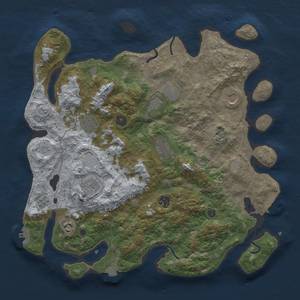 Thumbnail Rust Map: Procedural Map, Size: 4000, Seed: 1987651904, 16 Monuments