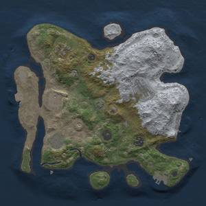 Thumbnail Rust Map: Procedural Map, Size: 3000, Seed: 1356318693, 13 Monuments