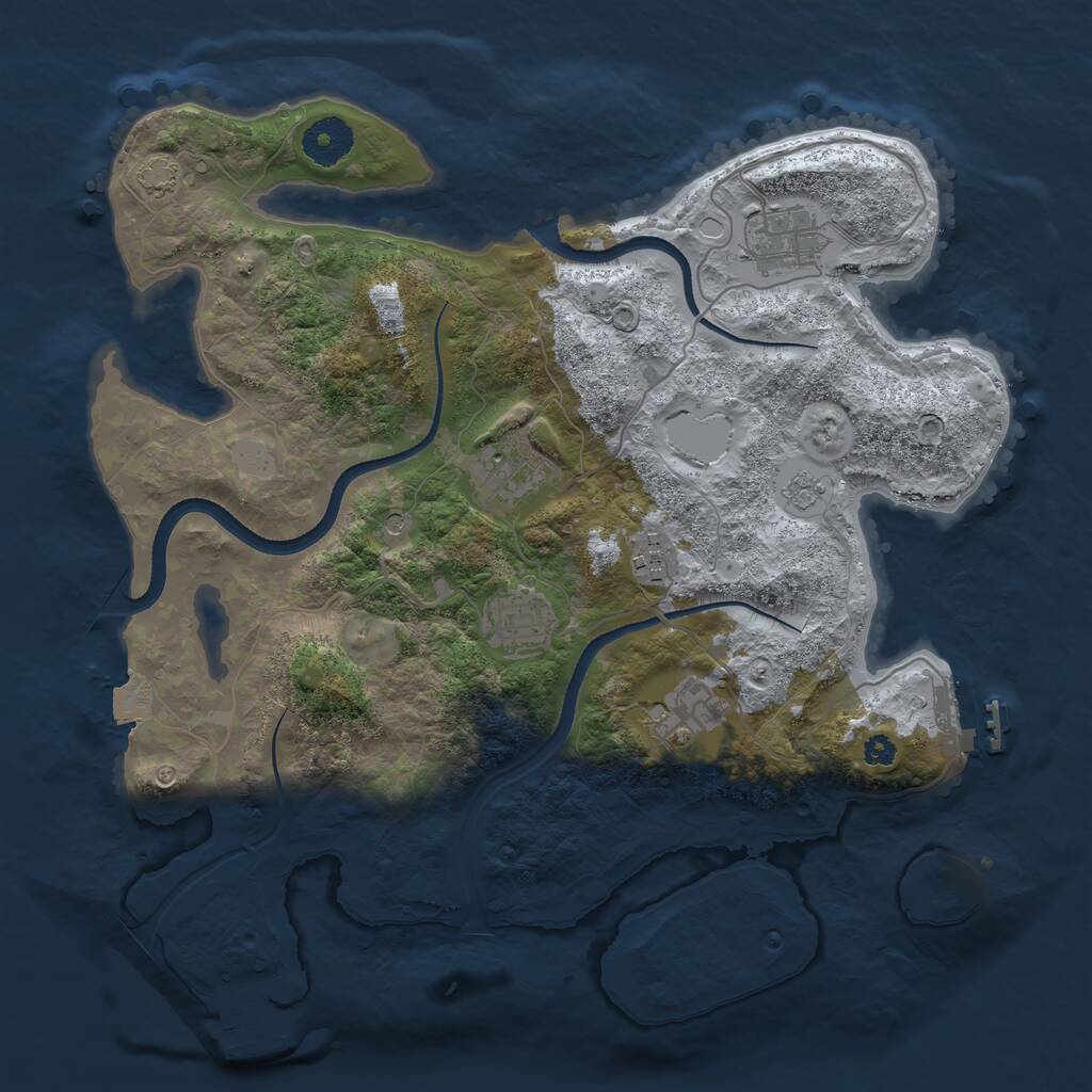 Rust Map: Procedural Map, Size: 3400, Seed: 6688862, 11 Monuments