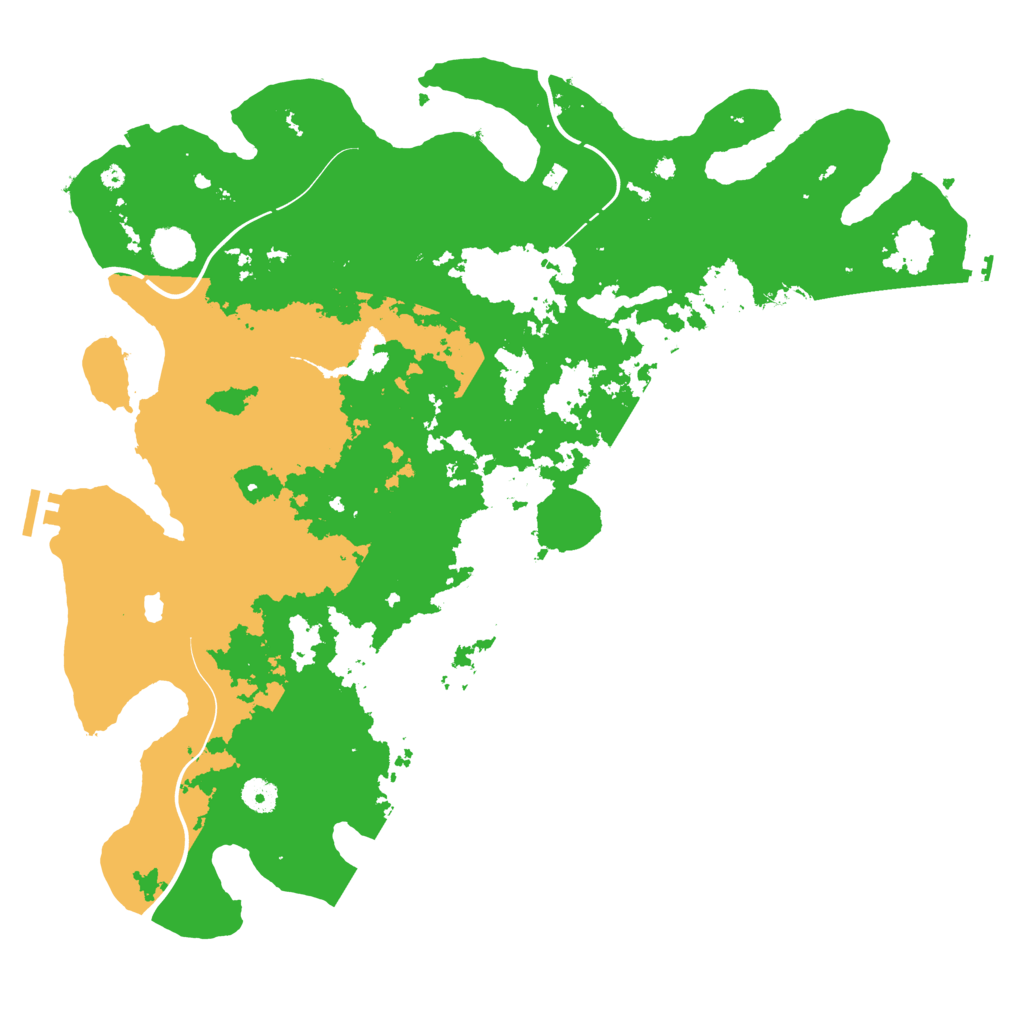 Biome Rust Map: Procedural Map, Size: 4400, Seed: 71996694