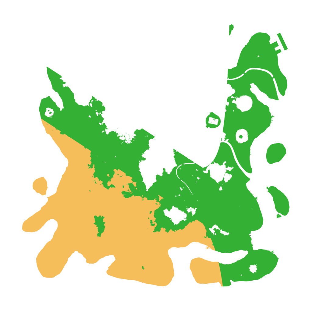 Biome Rust Map: Procedural Map, Size: 3500, Seed: 45495611