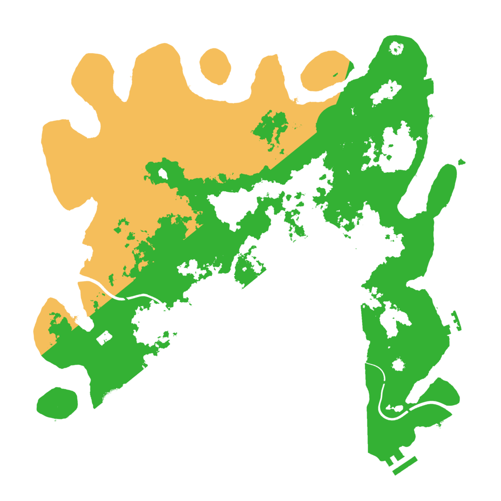 Biome Rust Map: Procedural Map, Size: 3700, Seed: 2044803301