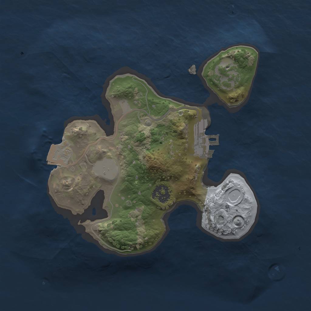Rust Map: Procedural Map, Size: 1750, Seed: 529085992, 4 Monuments
