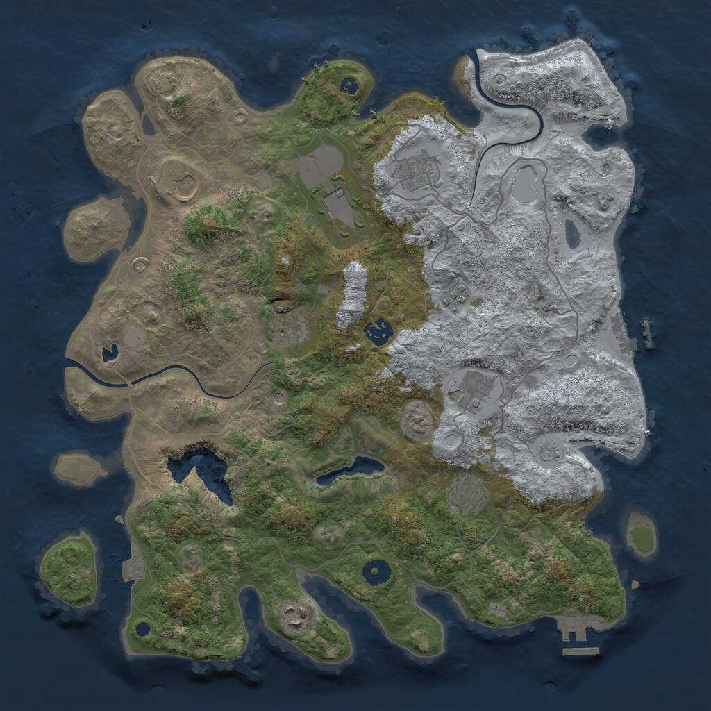 Rust Map: Procedural Map, Size: 4000, Seed: 642577568, 15 Monuments
