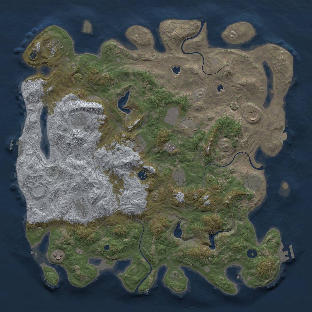 Rust Map: Procedural Map, Size: 4750, Seed: 507, 17 Monuments