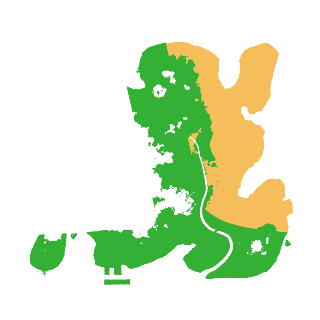 Biome Rust Map: Procedural Map, Size: 2500, Seed: 26965